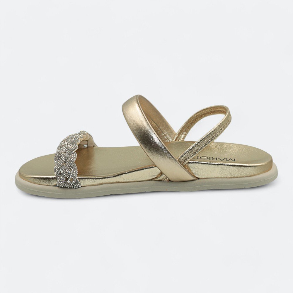 Sandália Mariotta Papete Metalizada Feminina 2067508-01 Ouro 4