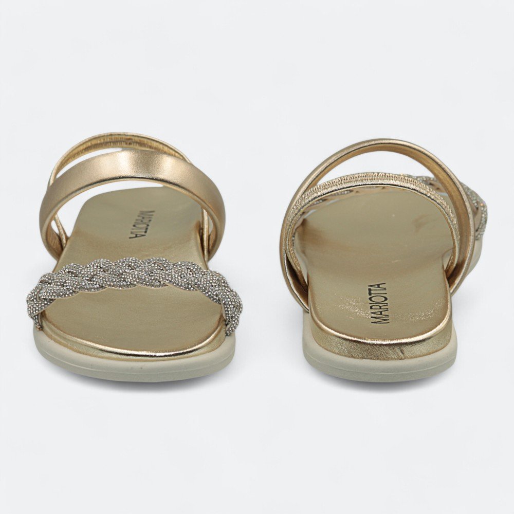 Sandália Mariotta Papete Metalizada Feminina 2067508-01 Ouro 5