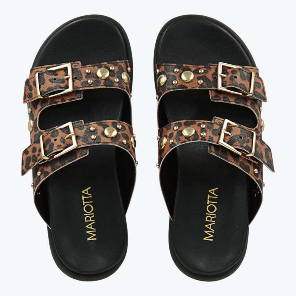 Sandália Mariotta Papete Feminina 2067524-01 Onça 3