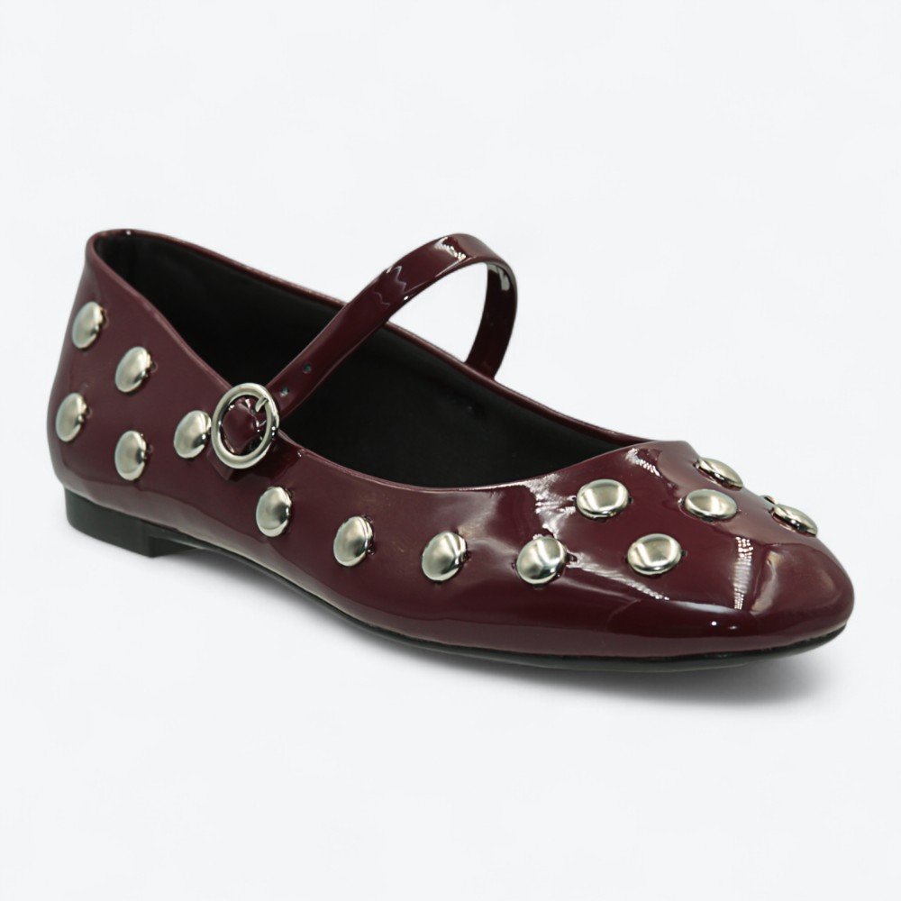 Sapatilha Mariotta Verniz Feminina 2048001-02 Vinho 2
