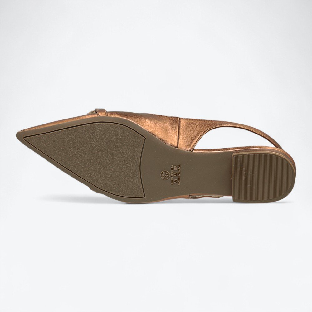 Sapatilha Adora Slingback Feminina 1837453-01 Bronze 6
