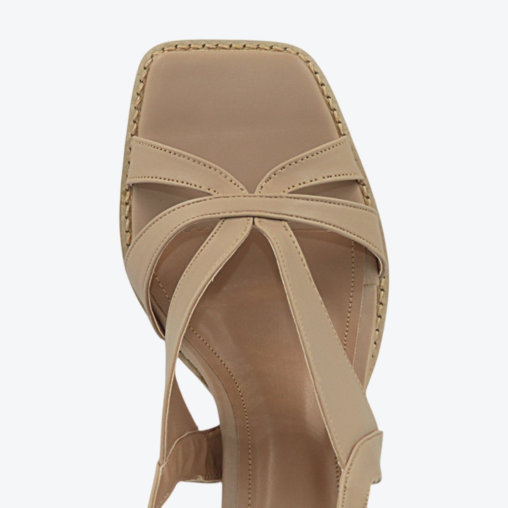 Sandália Adora Salto Bloco Médio Feminina 1657365-01 Nude 3