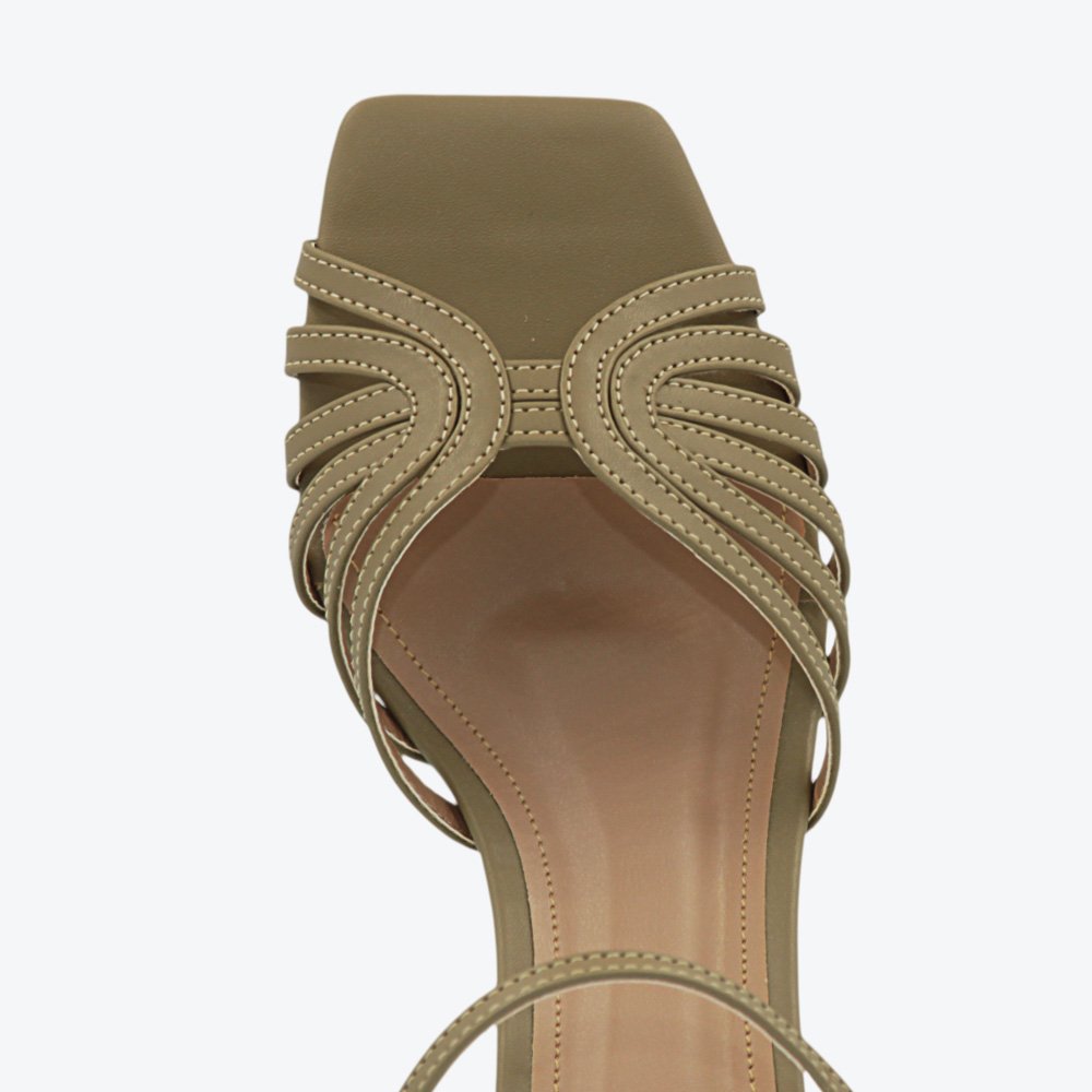 Sandália Adora Salto Bloco Médio Feminina 1286825-02 Verde Oliva 3