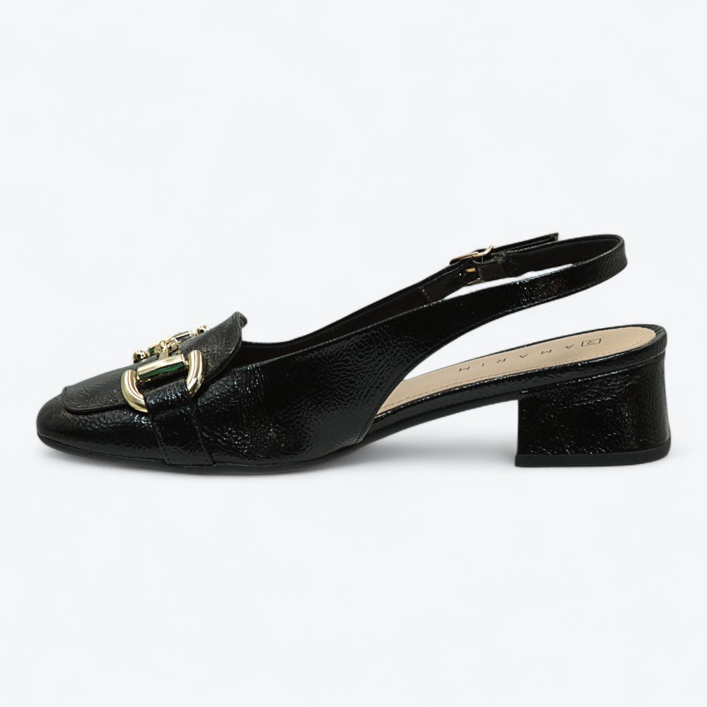 Sapato Ramarim Slingback Verniz Feminino 2517132-01 Preto 4