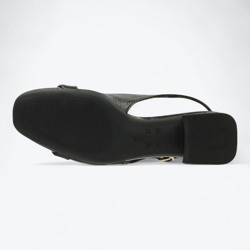 Sapato Ramarim Slingback Verniz Feminino 2517132-01 Preto 6