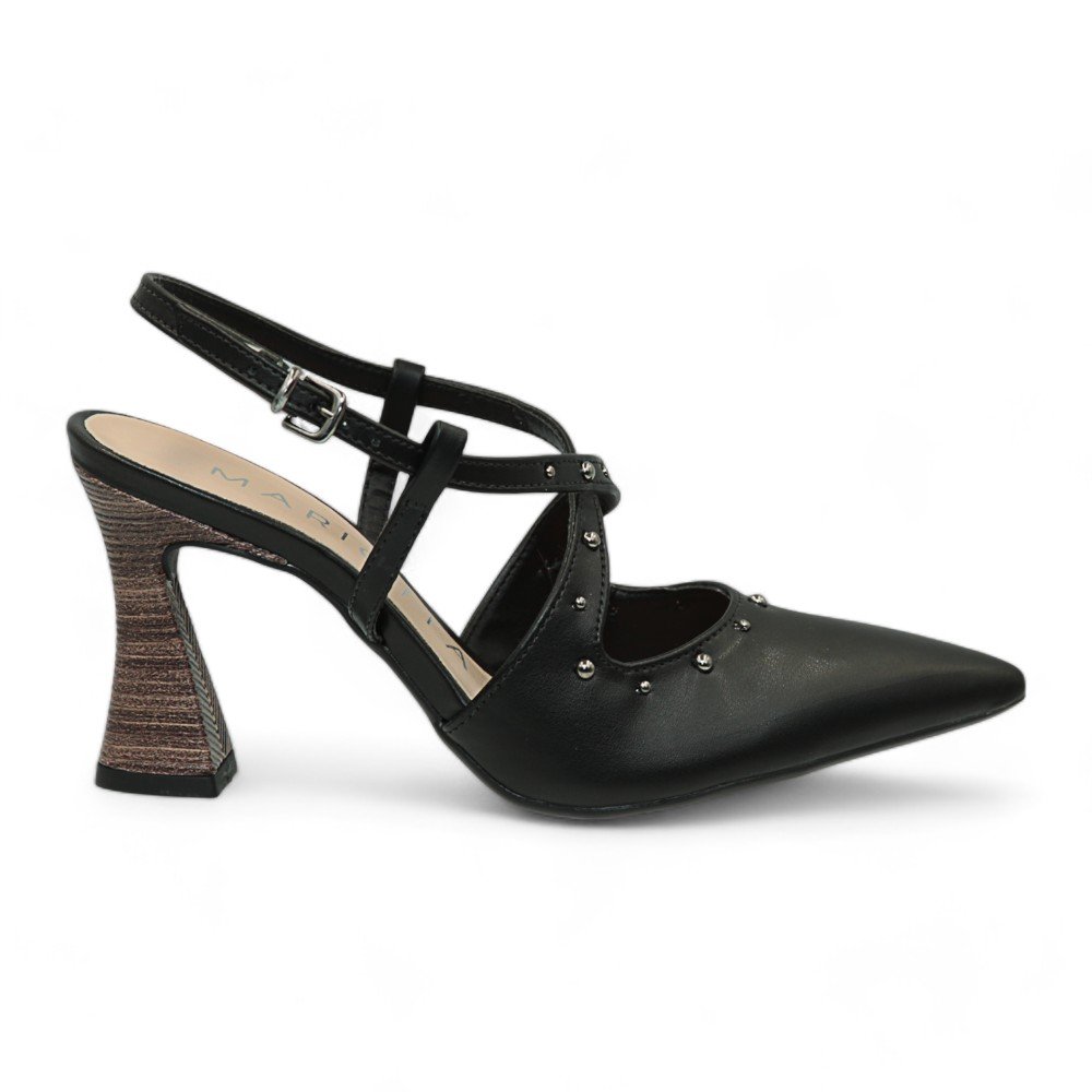 Scarpin Mariotta Aberto Salto Alto Flare Feminino 1947112-01