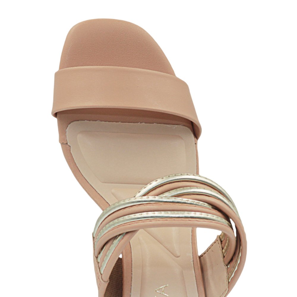 Tamanco Mariotta Salto Bloco Médio Feminino 2022102-01 Nude 3