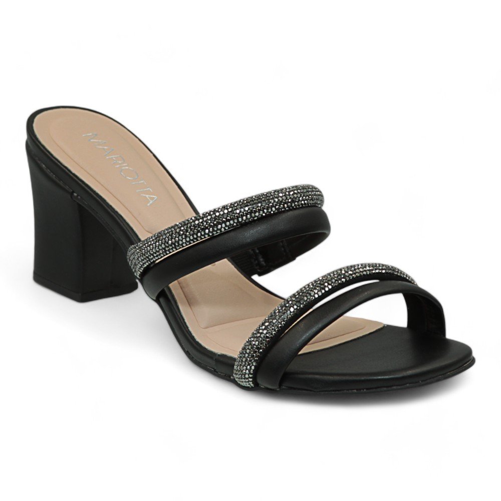 Tamanco Mariotta Salto Bloco Feminino 2047604-01 Preto 2