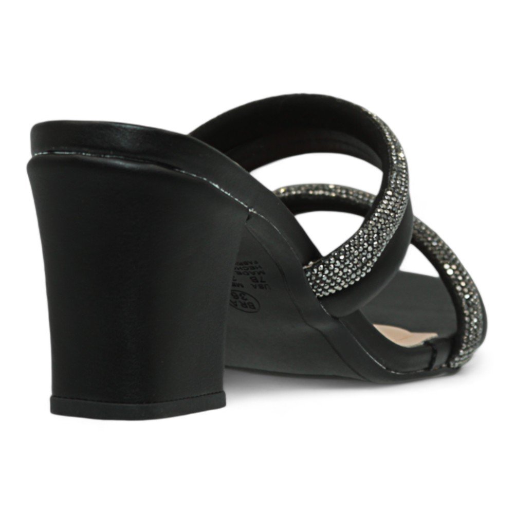 Tamanco Mariotta Salto Bloco Feminino 2047604-01 Preto 5