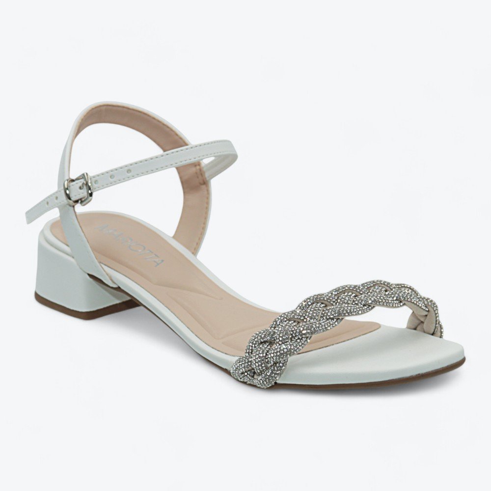 Sandália Mariotta Salto Baixo Feminina 2062610-01 Branco 2