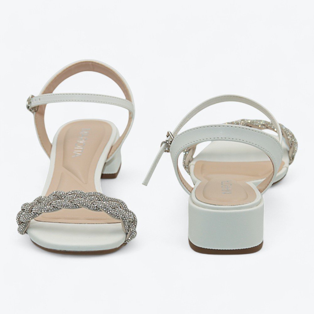 Sandália Mariotta Salto Baixo Feminina 2062610-01 Branco 5