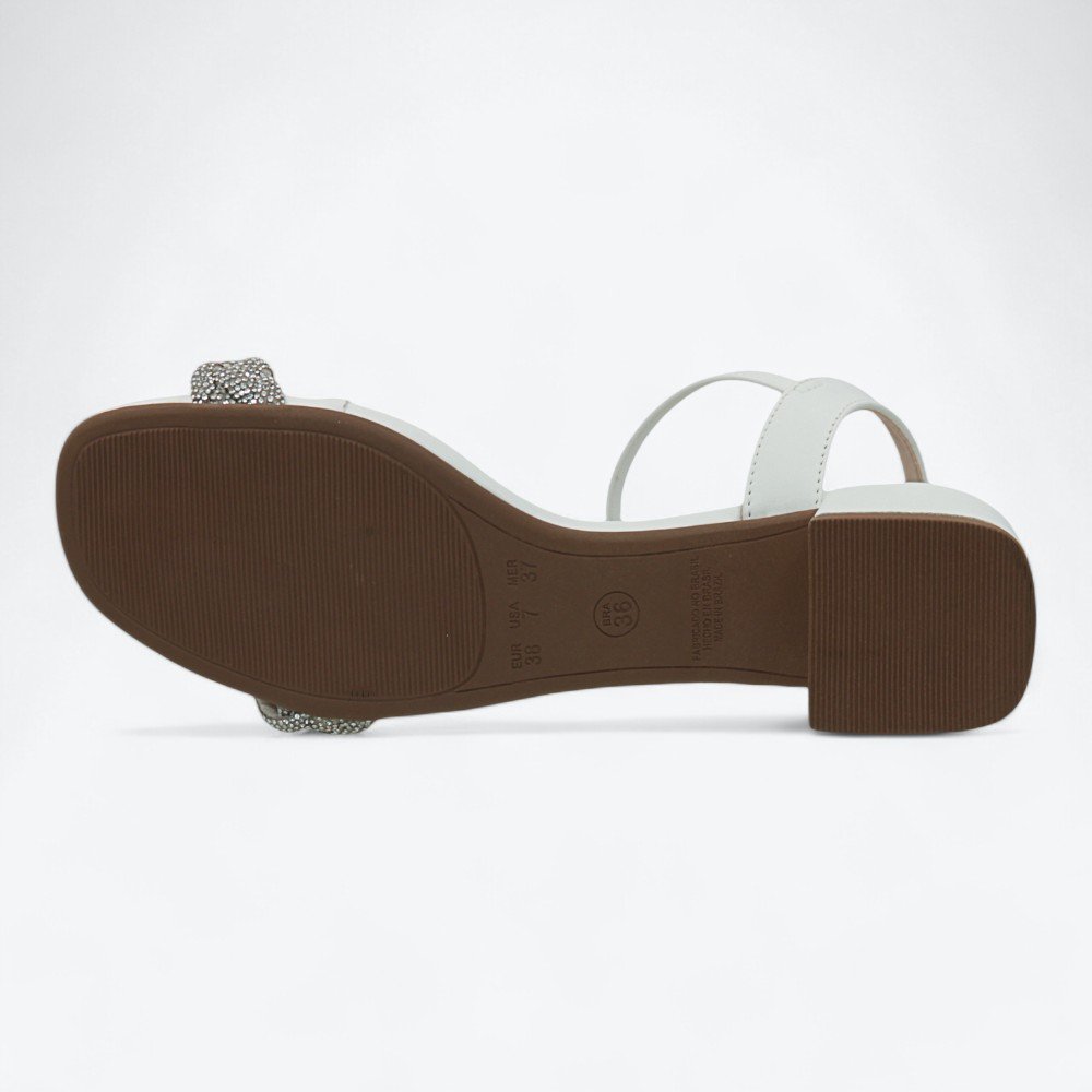 Sandália Mariotta Salto Baixo Feminina 2062610-01 Branco 6