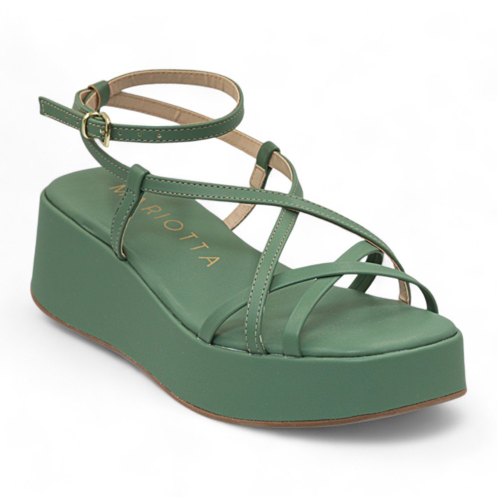 Sandália Mariotta Anabela Feminina 2054502-01 Verde 2