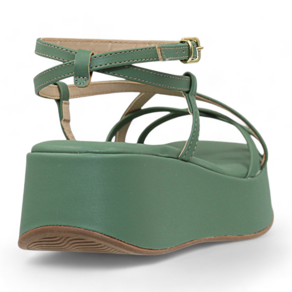 Sandália Mariotta Anabela Feminina 2054502-01 Verde 5