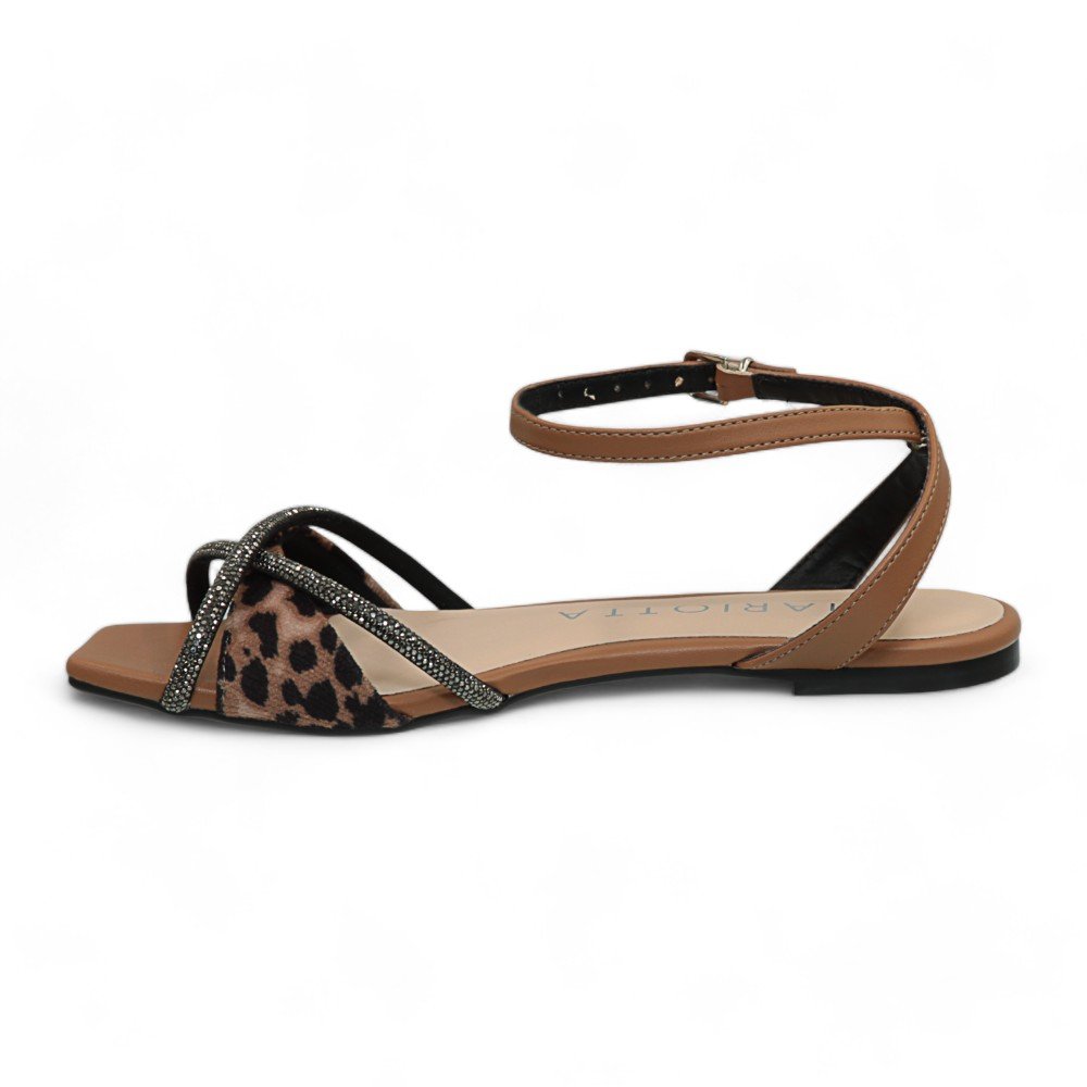 Sandália Mariotta Rasteira Feminina 1923081-01 Animal Print 4