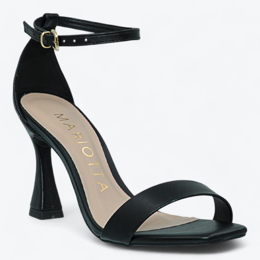 Sandália Mariotta Salto Alto Flare Feminina 2023503-01 Preto 2