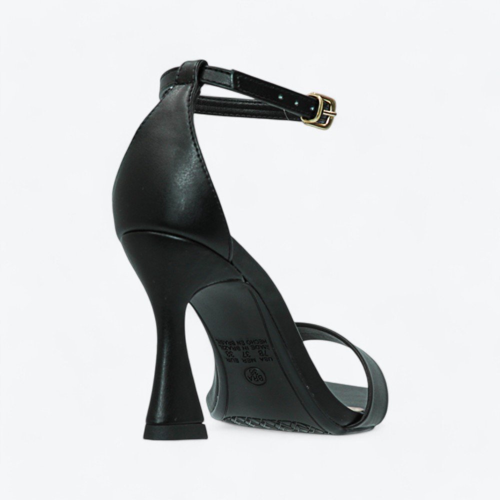 Sandália Mariotta Salto Alto Flare Feminina 2023503-01 Preto 5