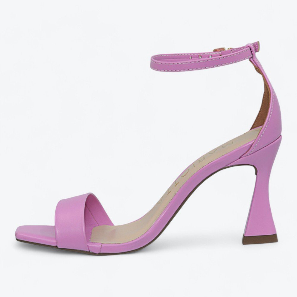 Sandália Mariotta Salto Alto Flare Feminina 2023503-02 Rosa 4