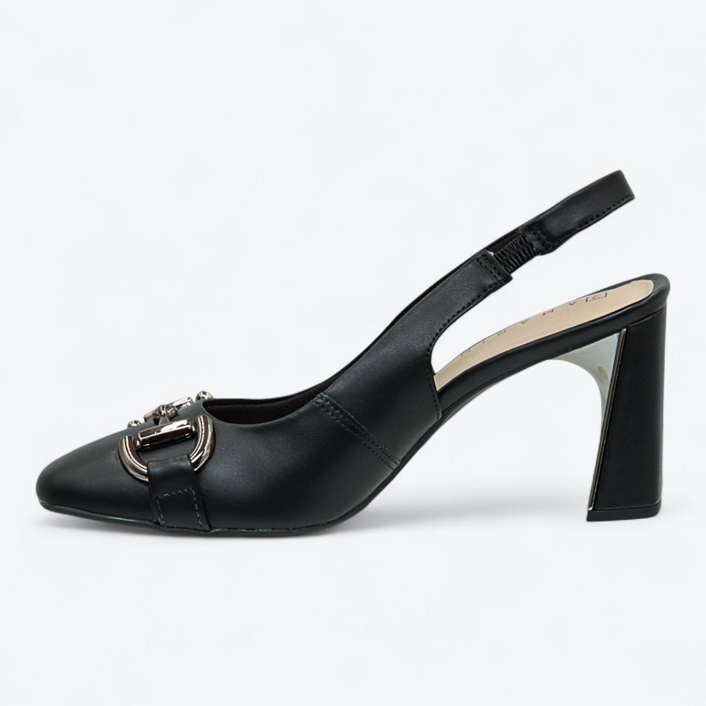 Sapato Ramarim Slingback Salto Alto Feminino 2518102 Preto 5