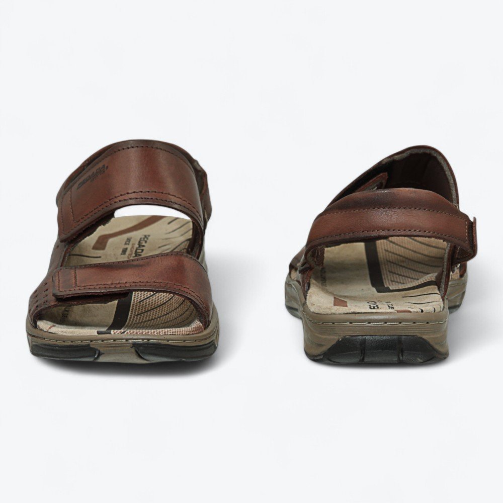 Sandália Pegada em Couro Masculina 13225402 Marrom 5
