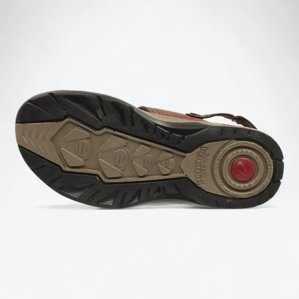 Sandália Pegada em Couro Masculina 13225402 Marrom 6