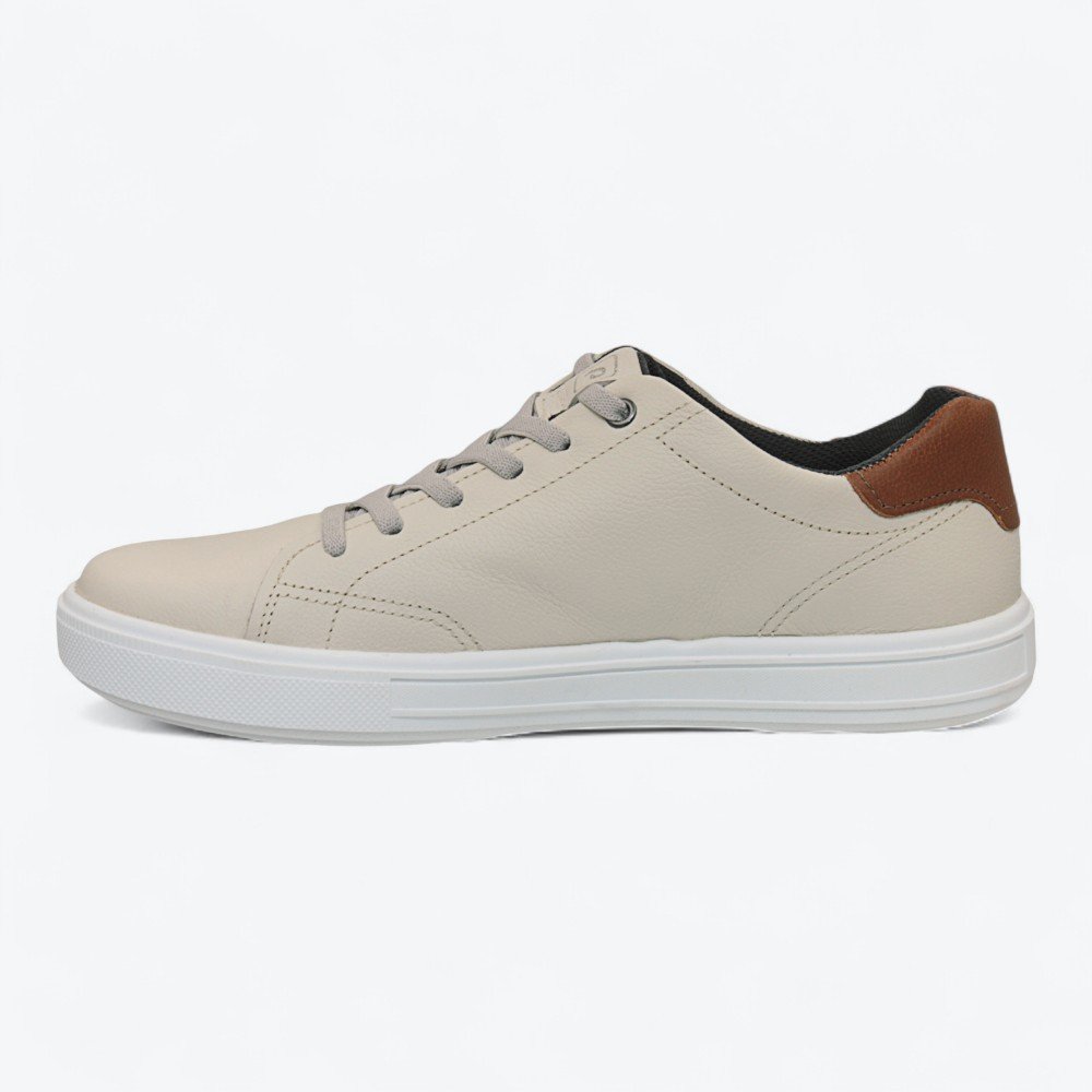 Sapatênis Pegada em Couro Masculino 11150602 Off White 4