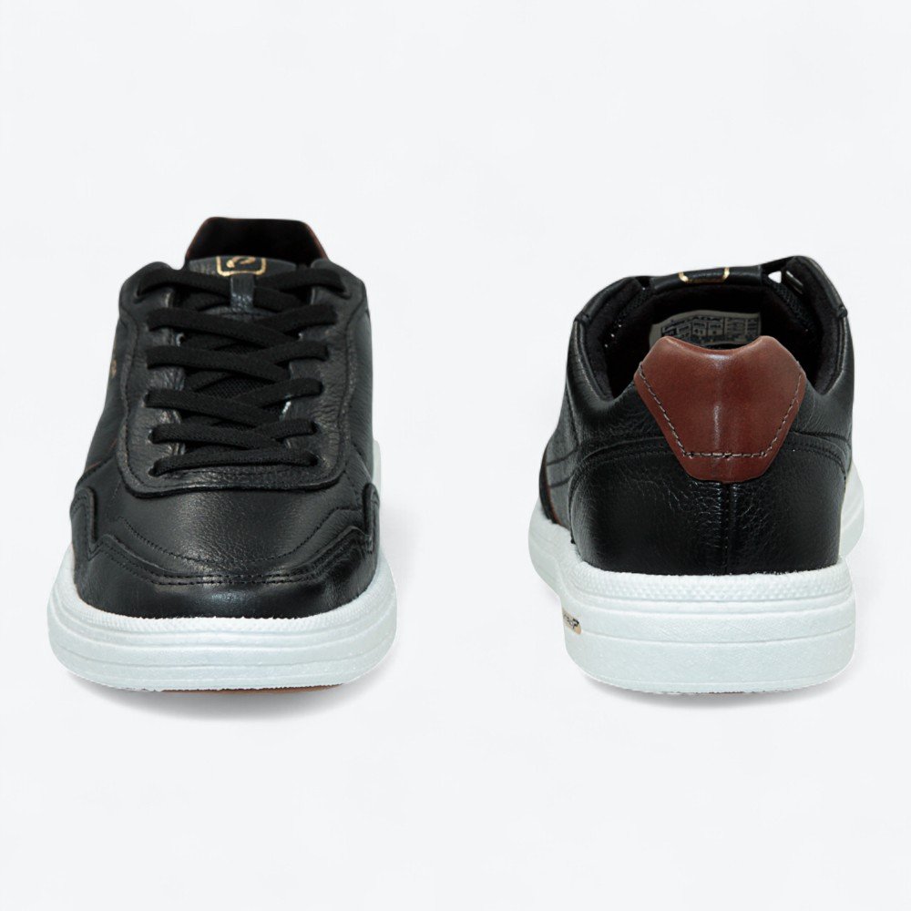 Sapatênis Pegada em Couro Masculino 11200307 Preto 5
