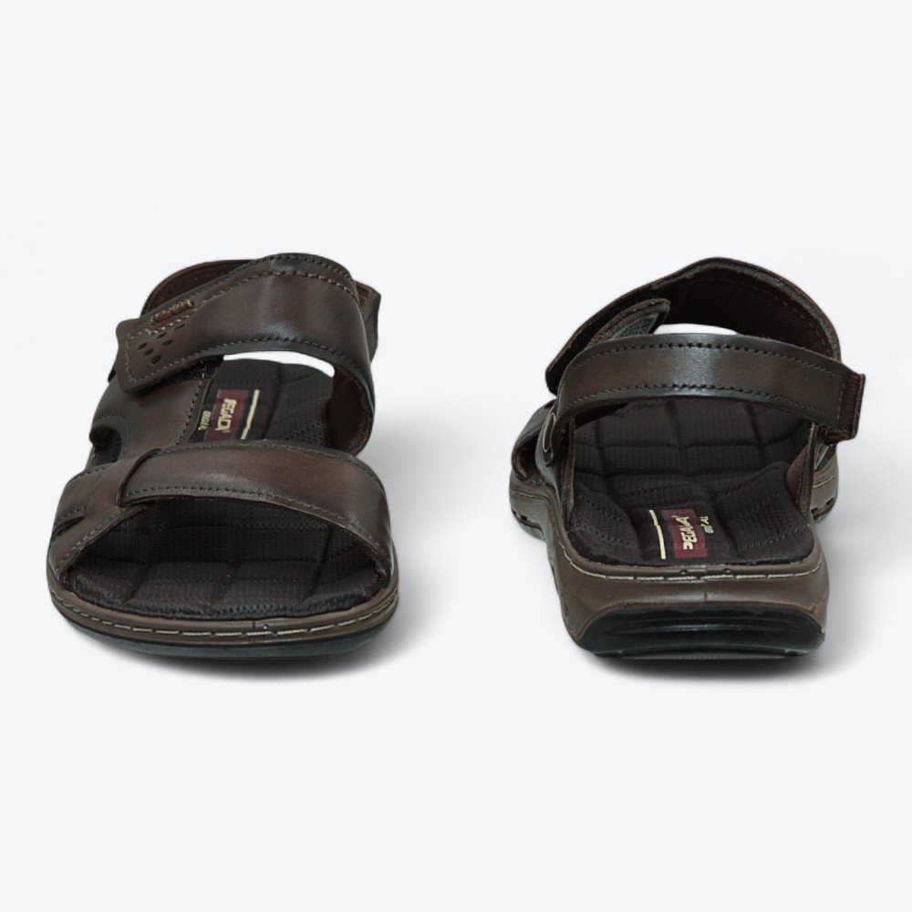 Sandália Pegada em Couro Masculina 13323402 Marrom 5