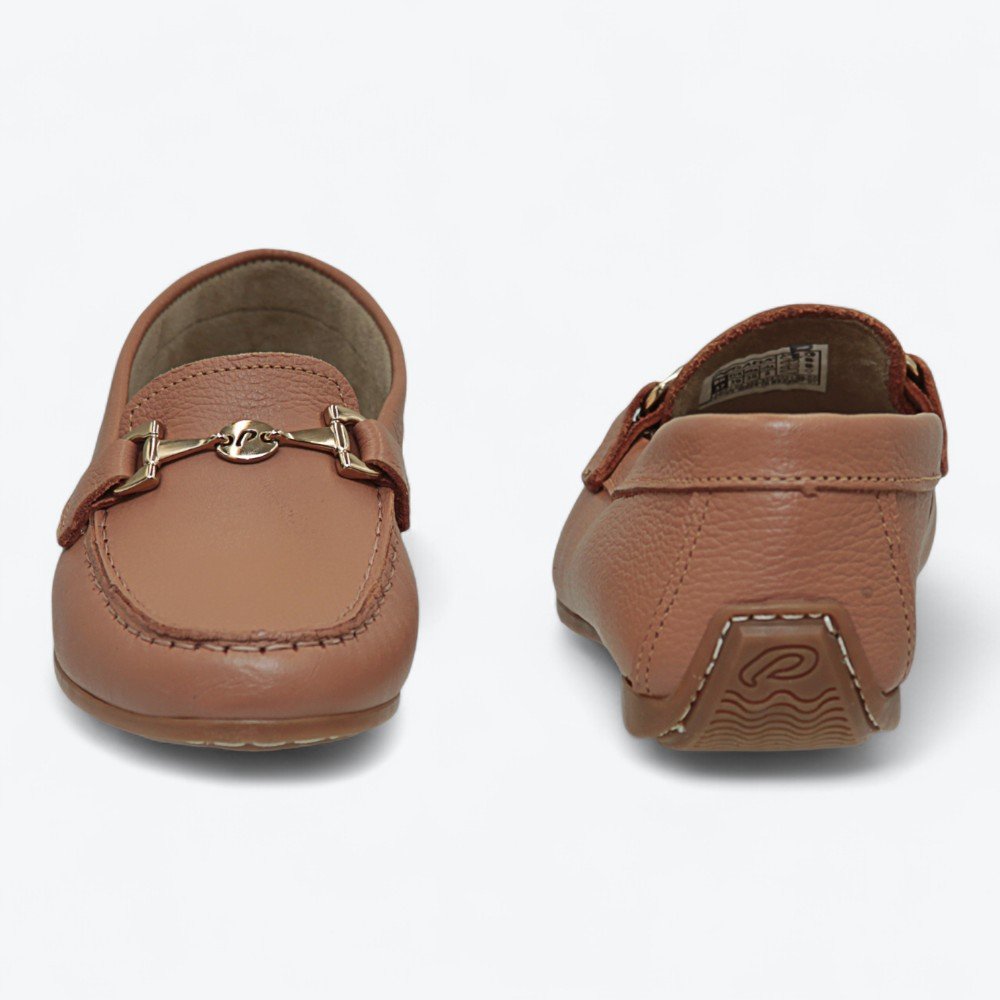 Mocassim Pegada em Couro Feminino 249007 Caramelo 5