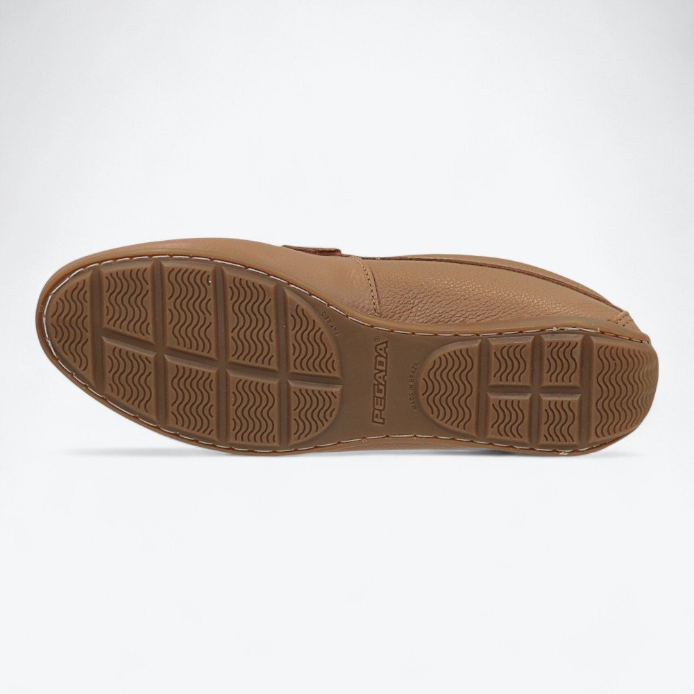 Mocassim Pegada em Couro Feminino 249007 Caramelo 6