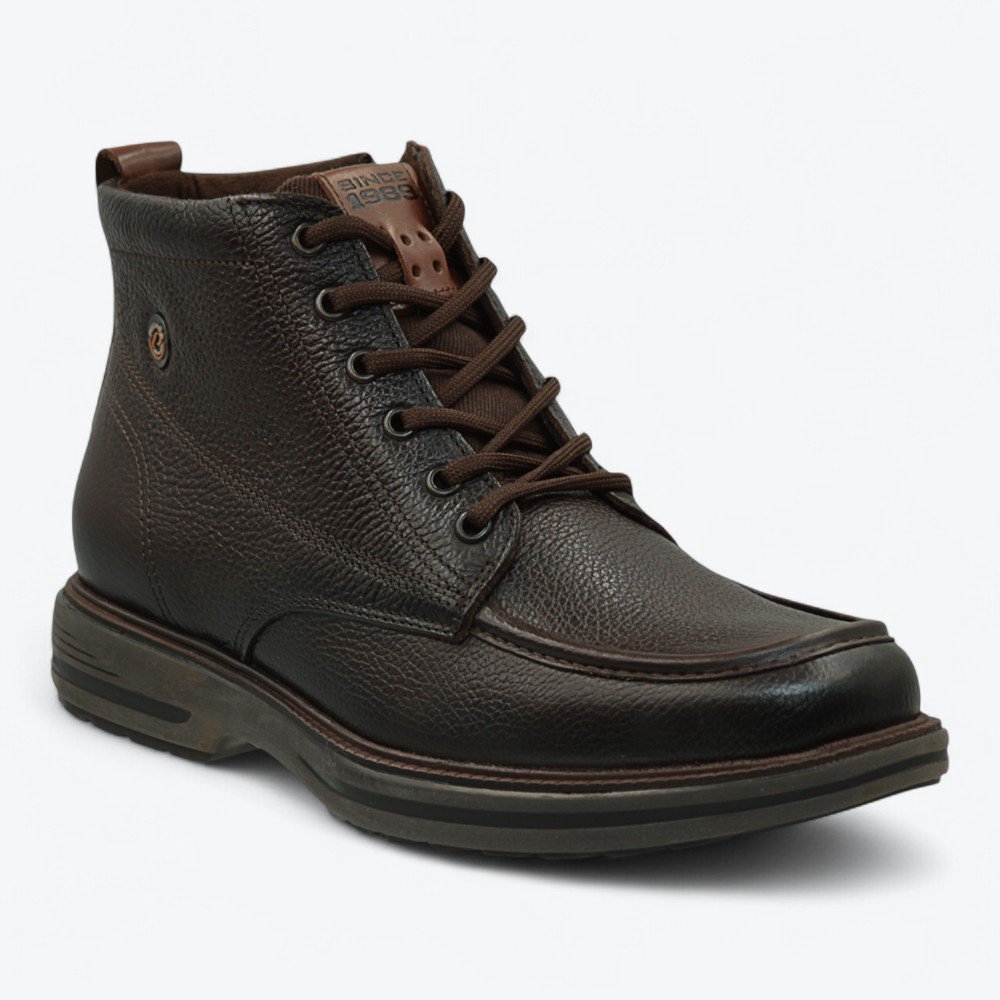 Bota Pegada em Couro Masculina 18180302 Marrom Escuro 2