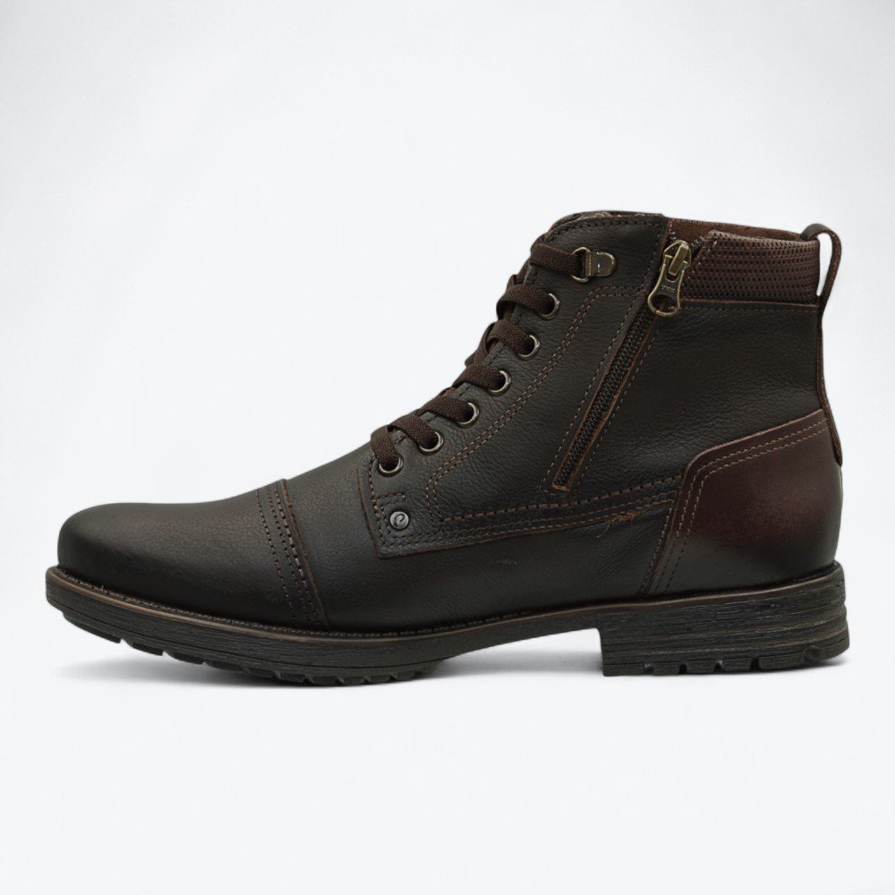 Bota Pegada em Couro Masculina 18075004 Marrom Escuro 4