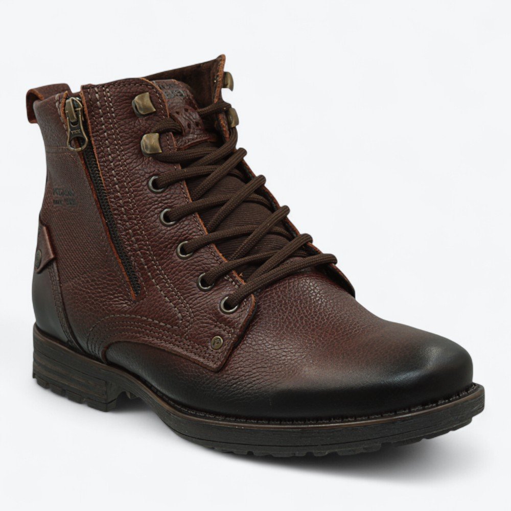 Bota Pegada em Couro Masculina 18074512 Marrom 2
