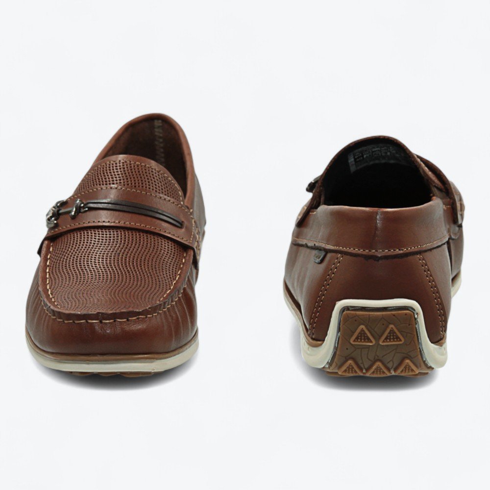 Mocassim Pegada Driver em Couro Masculino 14200701 Marrom 5