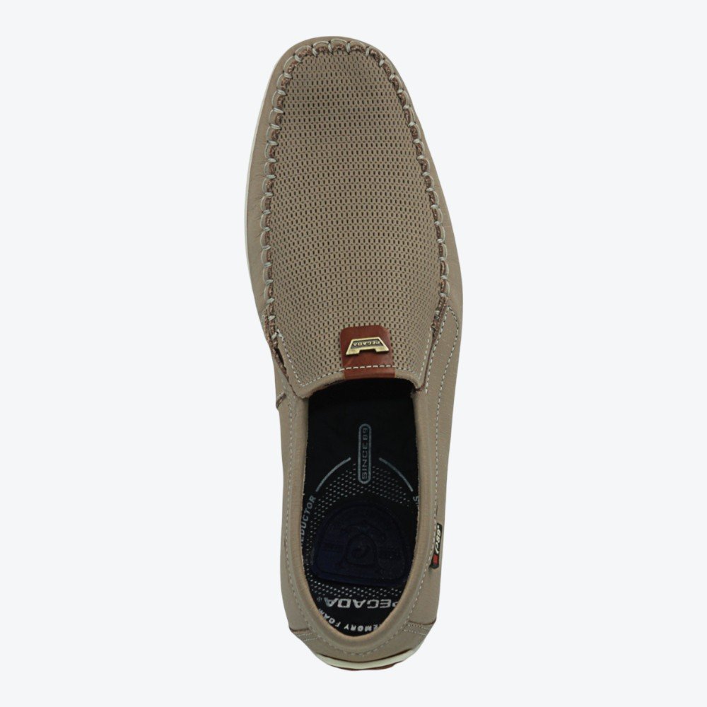 Mocassim Pegada Driver em Couro Masculino 14200206 Areia 3