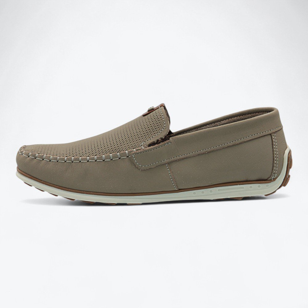 Mocassim Pegada Driver em Couro Masculino 14200206 Areia 4
