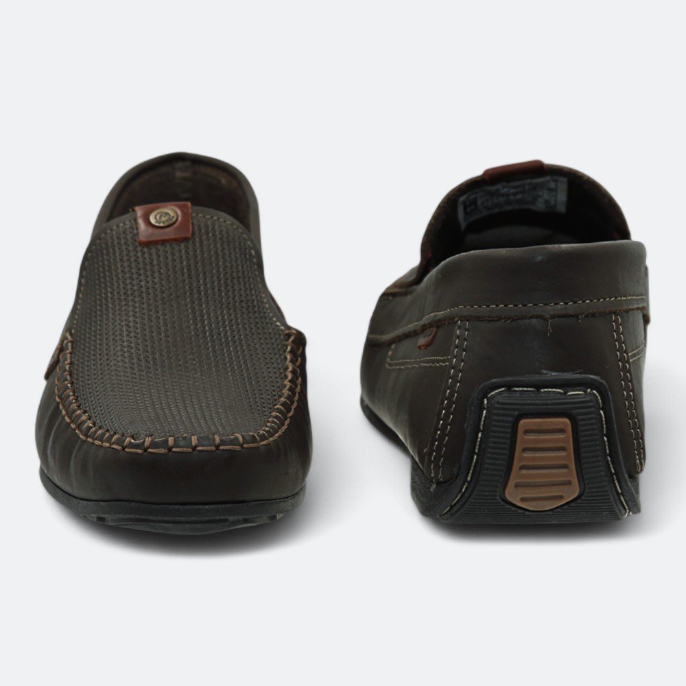 Mocassim Pegada Driver em Couro Masculino 14074105 Marrom Escuro 5