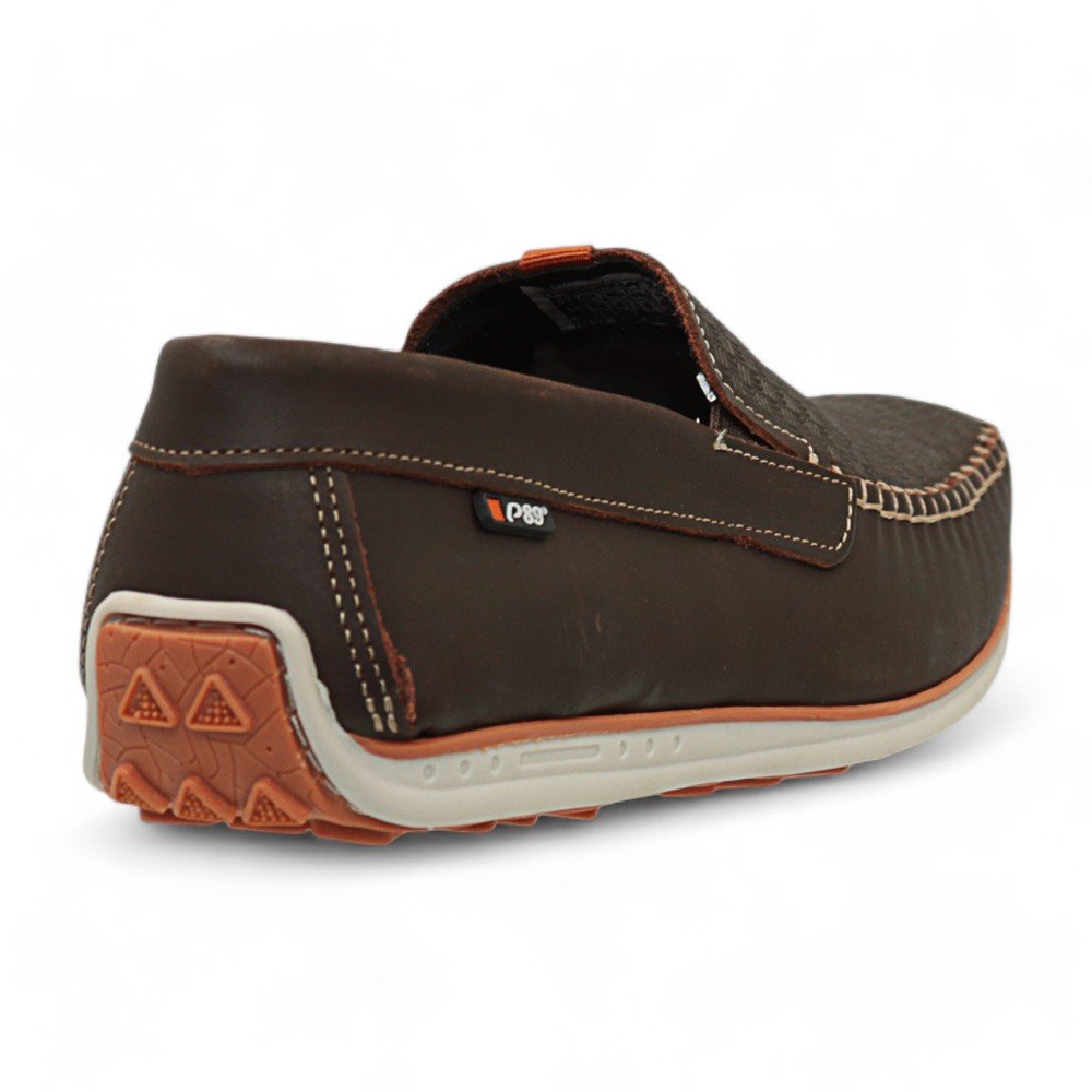 Mocassim Pegada Driver em Couro Masculino 14200102 Marrom 5