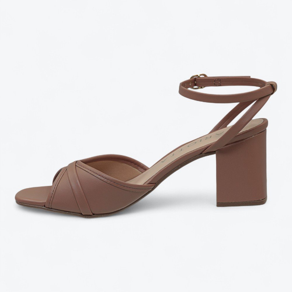 Sandália Mariotta Salto Bloco Feminina 2074506-01 Marrom 4