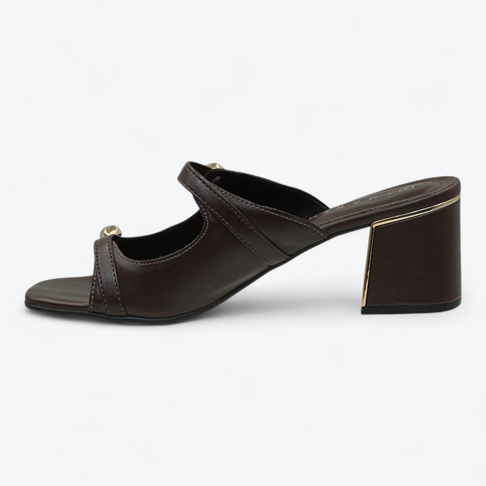 Tamanco Ramarim Salto Bloco Feminino 2539203-01 Café 4