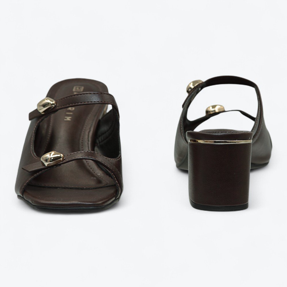 Tamanco Ramarim Salto Bloco Feminino 2539203-01 Café 5