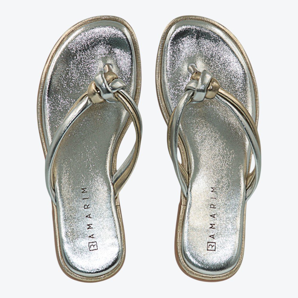 Rasteira Ramarim Feminina 2520201 Prata/Ouro 3