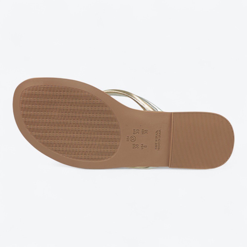 Rasteira Ramarim Feminina 2520201 Prata/Ouro 6