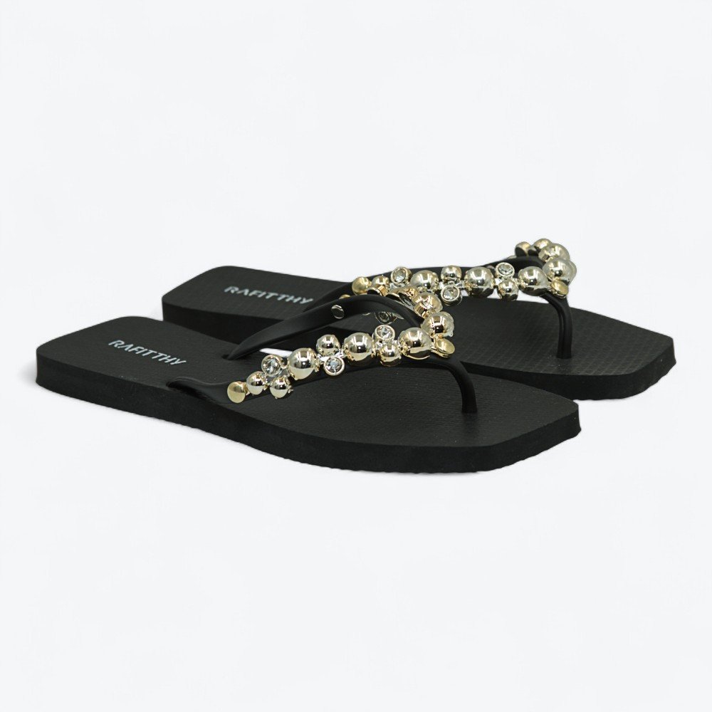 Chinelo Rafitthy Golden Balls Feminino 249251301-01 Preto 3