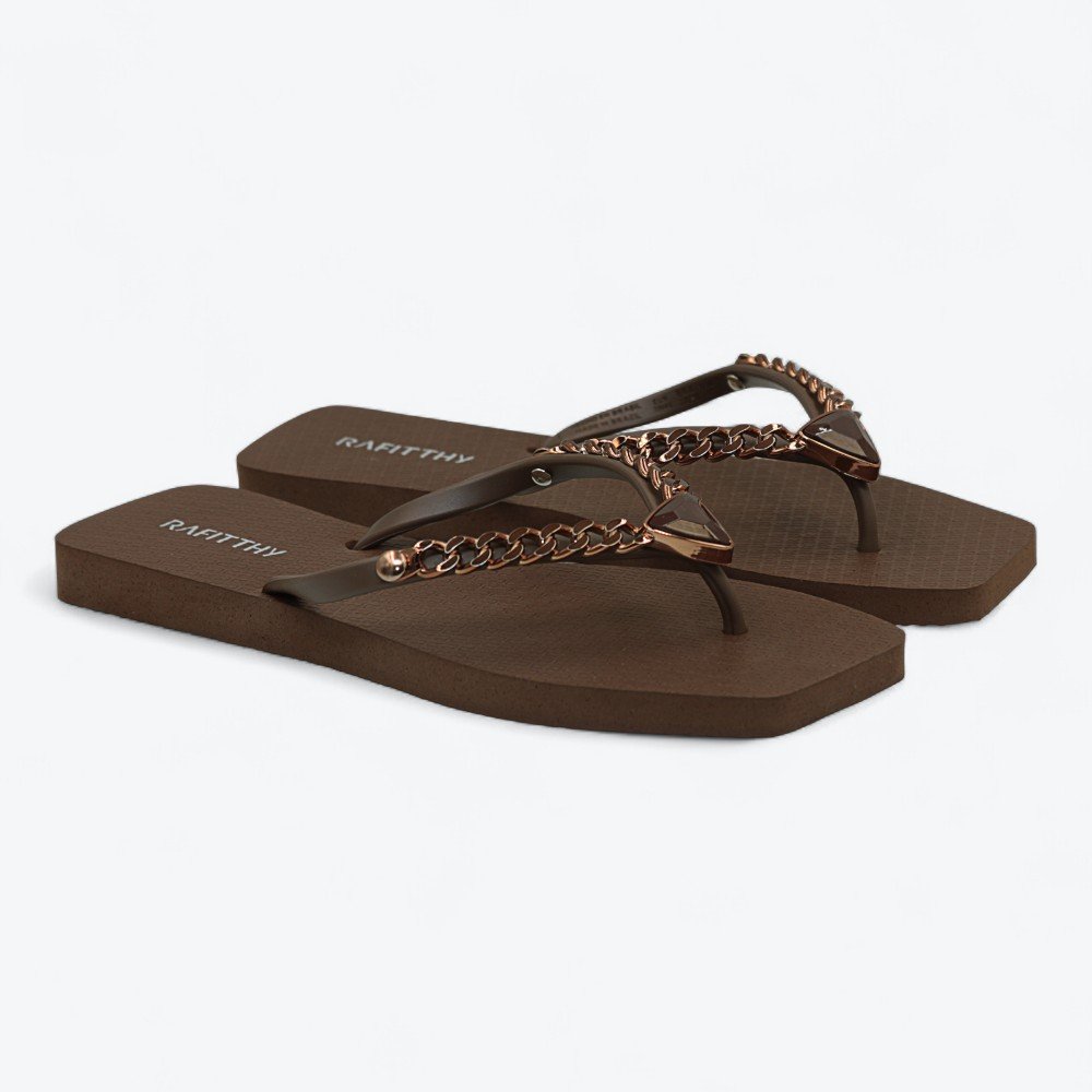 Chinelo Rafitthy Precious Charm Feminino 249154008-01 Marrom 3