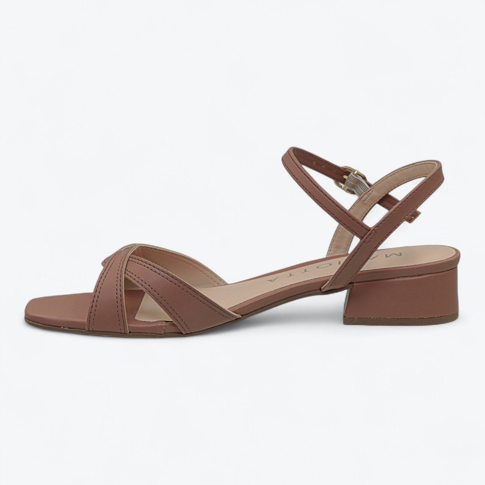 Sandália Mariotta Salto Bloco Feminina 2047053-01 Marrom 4