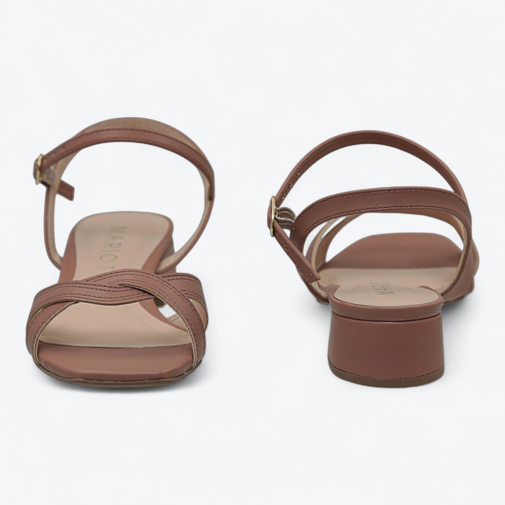 Sandália Mariotta Salto Bloco Feminina 2047053-01 Marrom 5