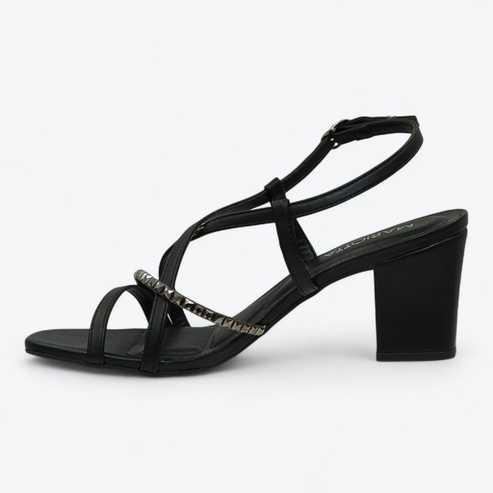 Sandália Mariotta Salto Médio Feminina 2047632-01 Preto 4