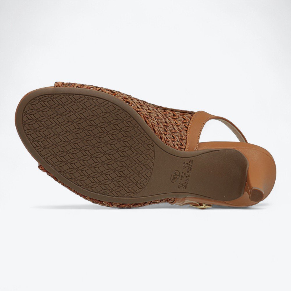 Sandália Mariotta Pee Toe Salto Alto Feminina 1353137-02 Marrom 6