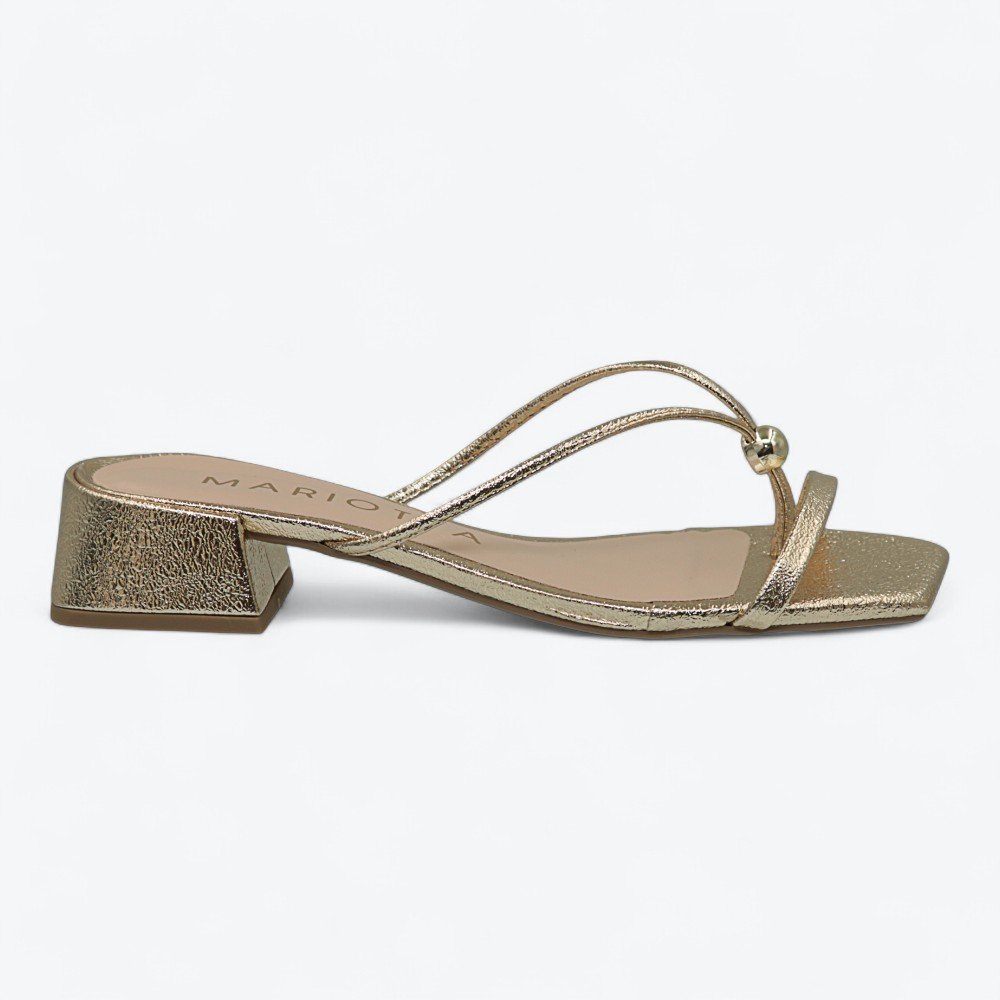 Tamanco Mariotta Metalizado Salto Baixo Feminino 2041501-01